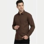 Premium Fabric Coffee Color Shirt For Men